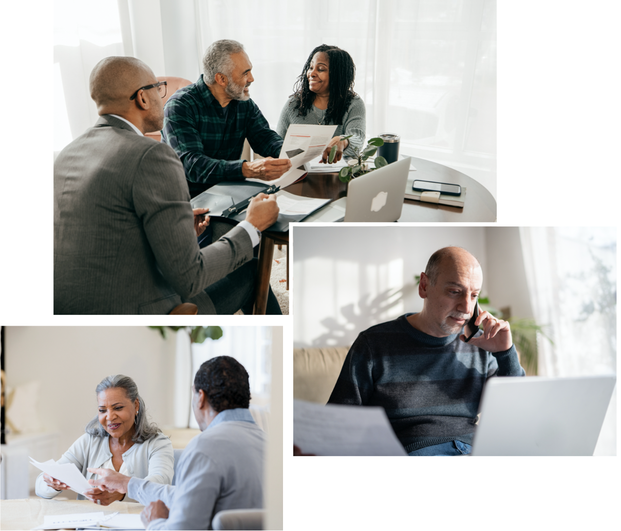 Collage of happy customers.