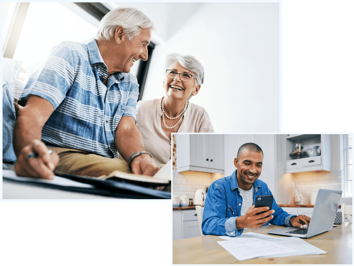 Group of people doing taxes